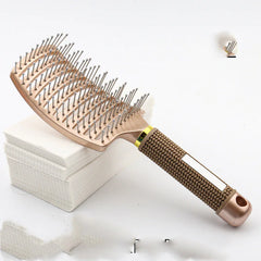 Curved Boar Bristle Hairbrush