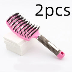 Curved Boar Bristle Hairbrush