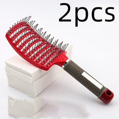 Curved Boar Bristle Hairbrush
